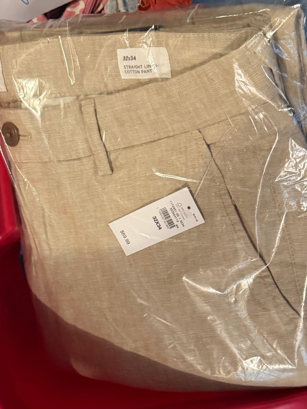 GAP Men's Light Beige Chinos - Flat Front